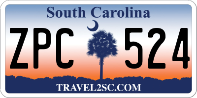 SC license plate ZPC524