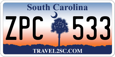 SC license plate ZPC533