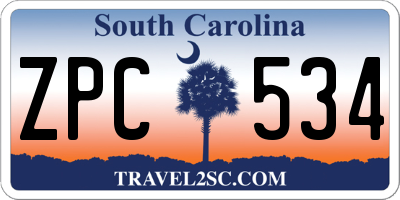 SC license plate ZPC534