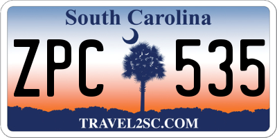 SC license plate ZPC535