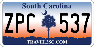SC license plate ZPC537