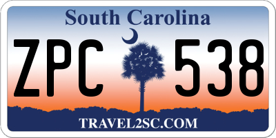 SC license plate ZPC538