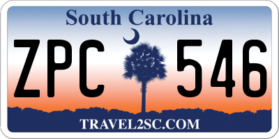 SC license plate ZPC546