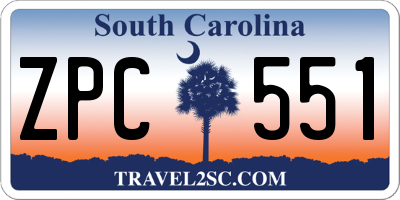 SC license plate ZPC551