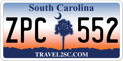 SC license plate ZPC552
