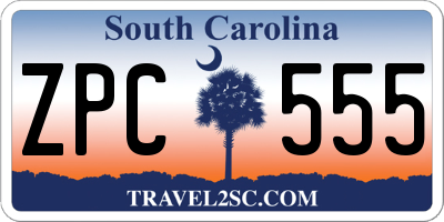 SC license plate ZPC555