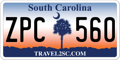 SC license plate ZPC560
