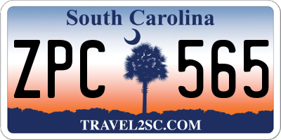 SC license plate ZPC565