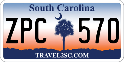 SC license plate ZPC570