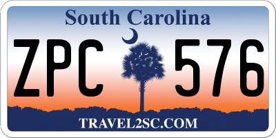 SC license plate ZPC576