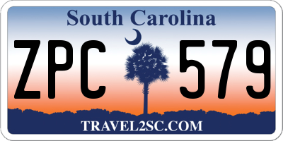 SC license plate ZPC579