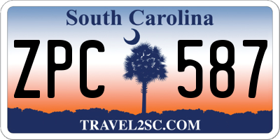 SC license plate ZPC587