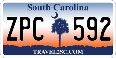 SC license plate ZPC592