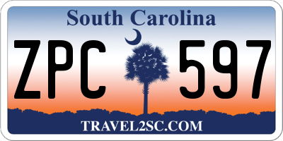 SC license plate ZPC597