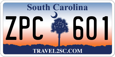 SC license plate ZPC601