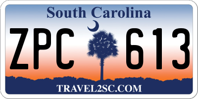 SC license plate ZPC613