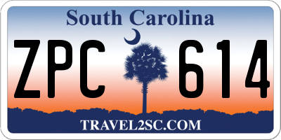 SC license plate ZPC614