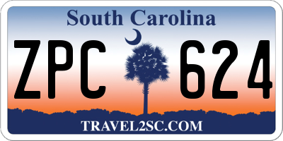 SC license plate ZPC624