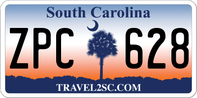 SC license plate ZPC628