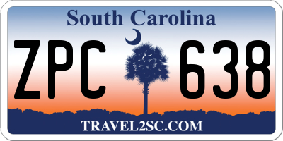SC license plate ZPC638