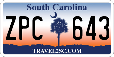 SC license plate ZPC643