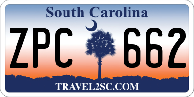 SC license plate ZPC662