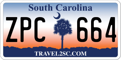 SC license plate ZPC664