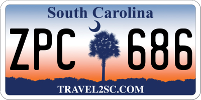SC license plate ZPC686
