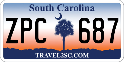 SC license plate ZPC687