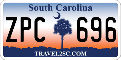 SC license plate ZPC696