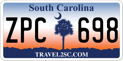 SC license plate ZPC698