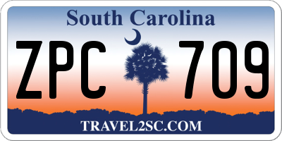 SC license plate ZPC709