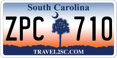 SC license plate ZPC710