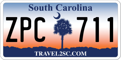 SC license plate ZPC711