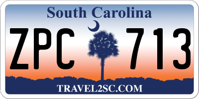 SC license plate ZPC713