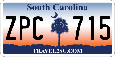 SC license plate ZPC715