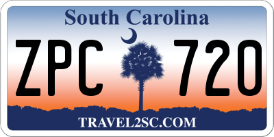 SC license plate ZPC720