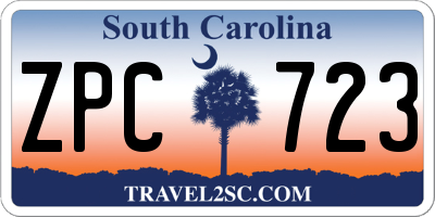 SC license plate ZPC723