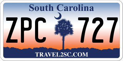 SC license plate ZPC727