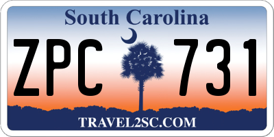 SC license plate ZPC731