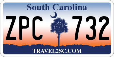 SC license plate ZPC732