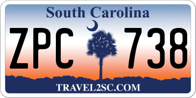 SC license plate ZPC738