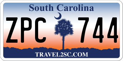SC license plate ZPC744