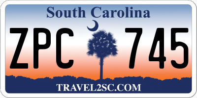 SC license plate ZPC745