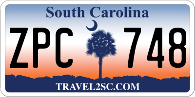 SC license plate ZPC748