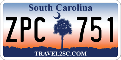 SC license plate ZPC751