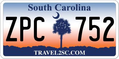 SC license plate ZPC752