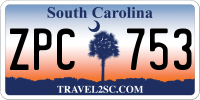 SC license plate ZPC753