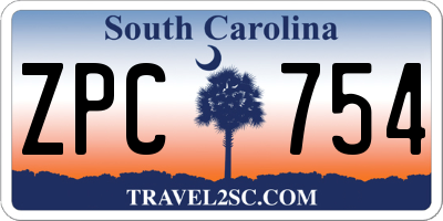 SC license plate ZPC754