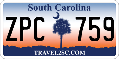 SC license plate ZPC759